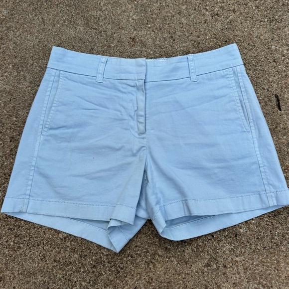 J. Crew Women's Light Blue 4” Chino Shorts - Picture 1 of 3
